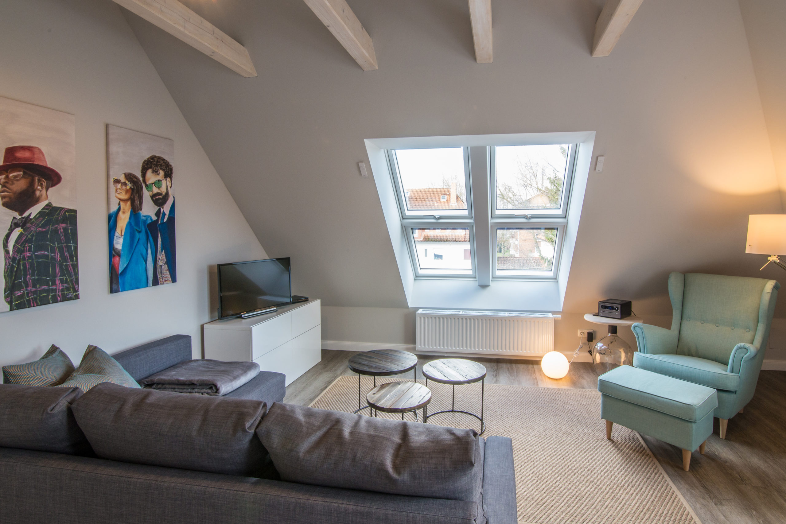 Blick in die Gästewohnung – Wohnbereich